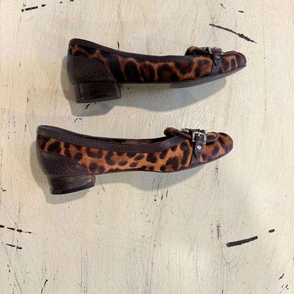 Dolce & Gabbana Animal Print Leather Ballet Flats Shoes Size 36 6 - Picture 4 of 10